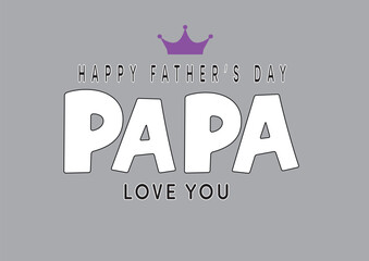Father's Day poster or banner template with mustache and necktie on gray background.Greetings and presents for Father's Day in flat lay styling.Promotion and shopping template for love dad