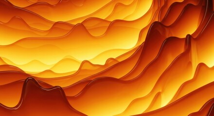 Abstract flowing lava or molten rock texture with warm orange and yellow glowing light creating a sense of heat and energy
