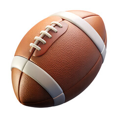 3d icon of american football isolated on transparent background