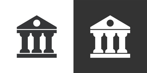 Bank Icon. Solid glyph series icon