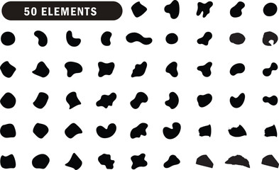 Abstract organic blob shape set. Vector design elements for modern graphic templates and backgrounds