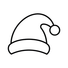 christmas snowflake santa hat vector illustration