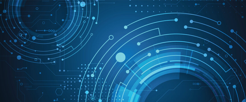 Abstract circuit technology dynamic digital matrix with floating binary code elements background
