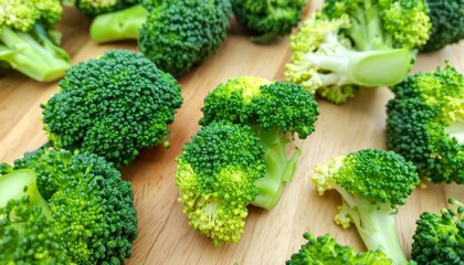 Fresh Broccoli Florets for Premium Green Vegetable Food Object and Healthy Cooking Concept