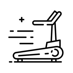 Treadmill line icon