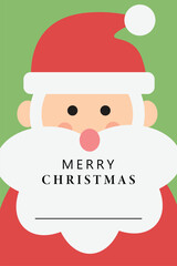 Cute Santa Claus greeting card design