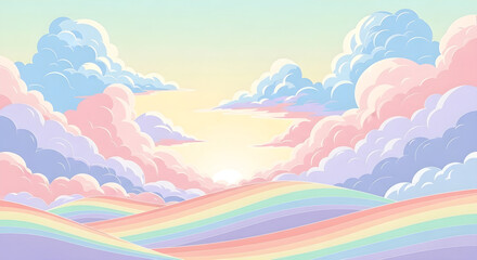 landscape with rainbow