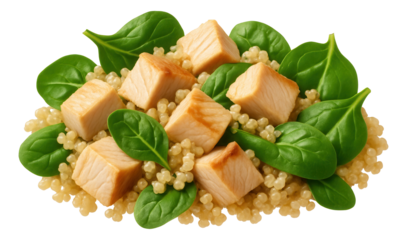 Mango cheesecake with a smooth mango puree layer and a single mint sprig garnish, on a textured ceramic plate