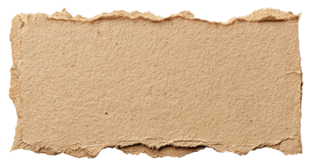Close-up of a piece of torn, textured brown paper against a black background