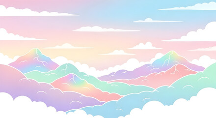 mountain landscape with clouds