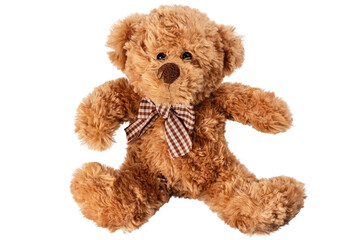 Teddy bear plush toy for kids isolated on white background