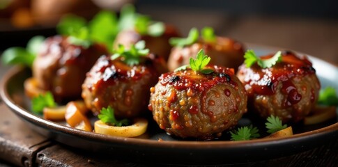 Grilled lamb kofta skewers with caramelized onions, cuisine, smoke, preparation