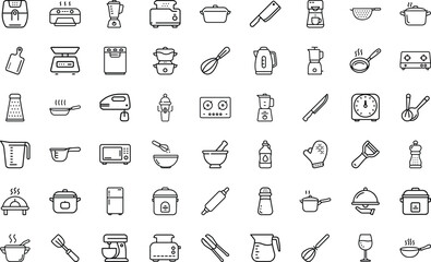 Medical Education And Learning Tools set. medical,education,student,learning,book,medicine,study,knowledge,healthcare,training,hospital,college  Outline Vector Icon On White Background  