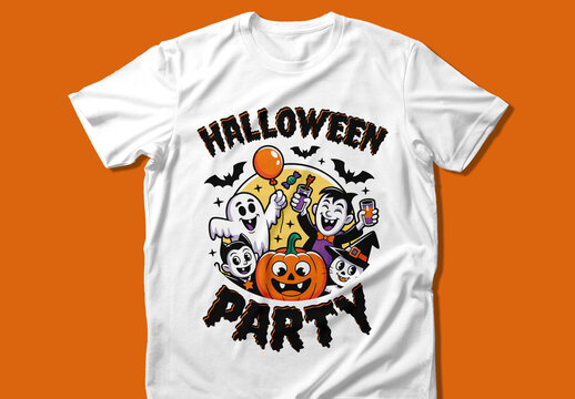 Halloween Party Tshirt Design Template