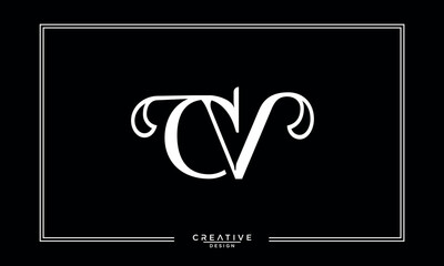 CV, VC, C, V, Abstract Letter Logo Monogram
