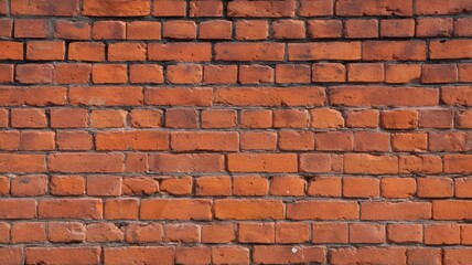 Textured red brick wall in warm lighting. Artificial intelligence image