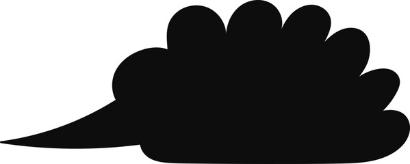 Black jagged speech bubble thinking icon concept