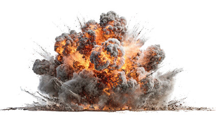 A vibrant, dynamic illustration of an explosion with fiery core and billowing smoke clouds