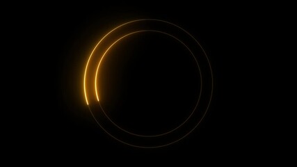 Cyan circle glow border concept on the transparent background. alpha channel, seamless loop, abstract glowing neon line cyan color circular lens animation neon light. Motion graphics of border icon.4k - Powered by Adobe