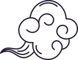 East Asian cloud drawing representing cultural symbol