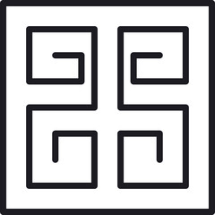 Black and white abstract geometric pattern design element