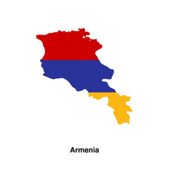 Armenia map on transparent background