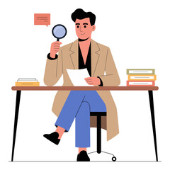 Contract Review PNG file on transparent background.