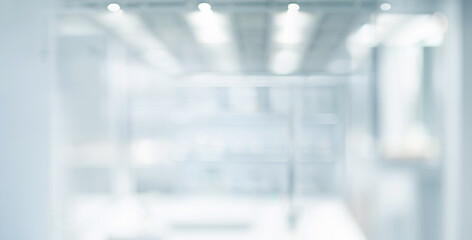 Blur big window glass wall