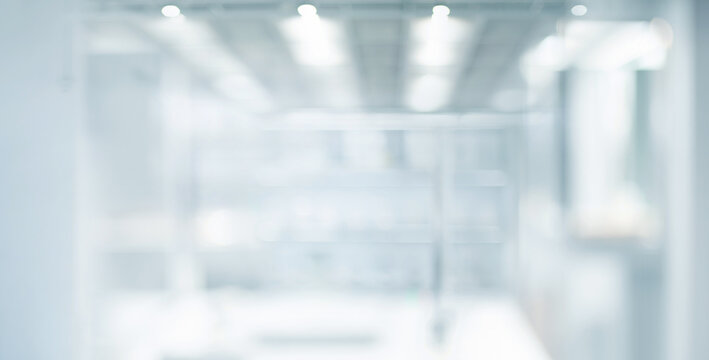 Blur big window glass wall
