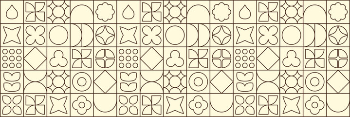 Abstract eco-green background with swiss design mosaic agriculture pattern outline