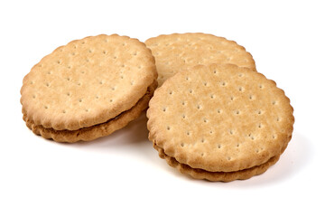 Sandwich Cookies, Isolated on White Background