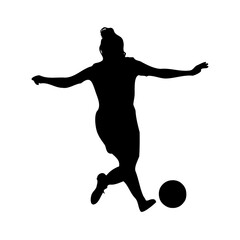 soccer player silhouette