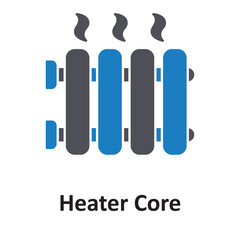 Heater core Vector icon which can easily modify or edit