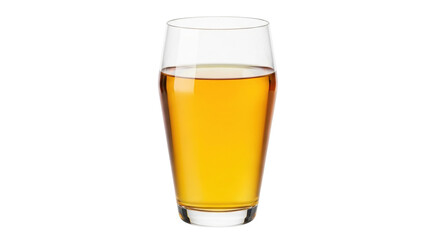 Isolated glass of golden lager beer, refreshing beverage ready to drink, bar refreshment