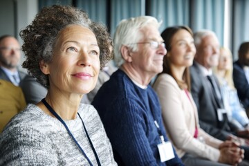 Diverse Audience at Business Conference Listening to Speaker.