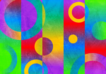 Acid gradient colors, high contrast grainy grungy geometric poster background. Concept hi-tech grunge abstract vector design