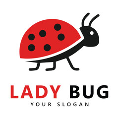 Obraz premium Lady bug logo template vector Design icon illustration
