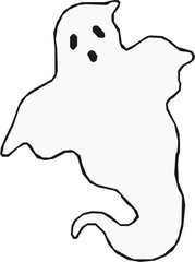 vector illustration of a halloween ghost