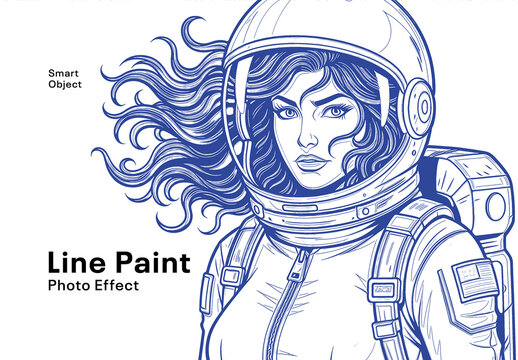 Line Art Paint Photo Effect