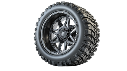 Beautiful car alloy wheels with transparent background