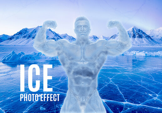 Ice Photo Effect Template