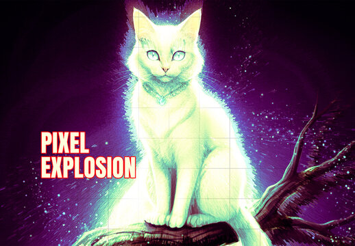 Pixel Explosion Photo Effect
