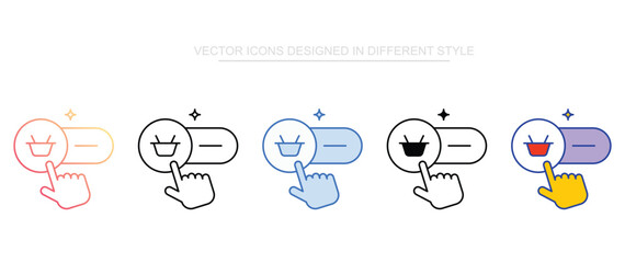 Online Shop icon design with white background stock illustration