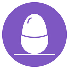 Boiled Egg icon vector image. Can be used for Morning and Breakfast.