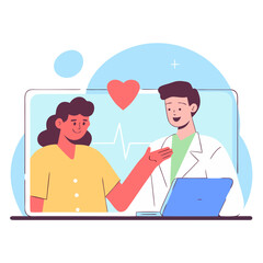 Telemedicine and Online Doctor Consultation &ndash; Health Vector