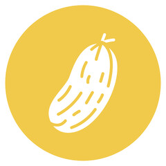 Cucumber icon vector image. Can be used for Fruits and Vegetables.