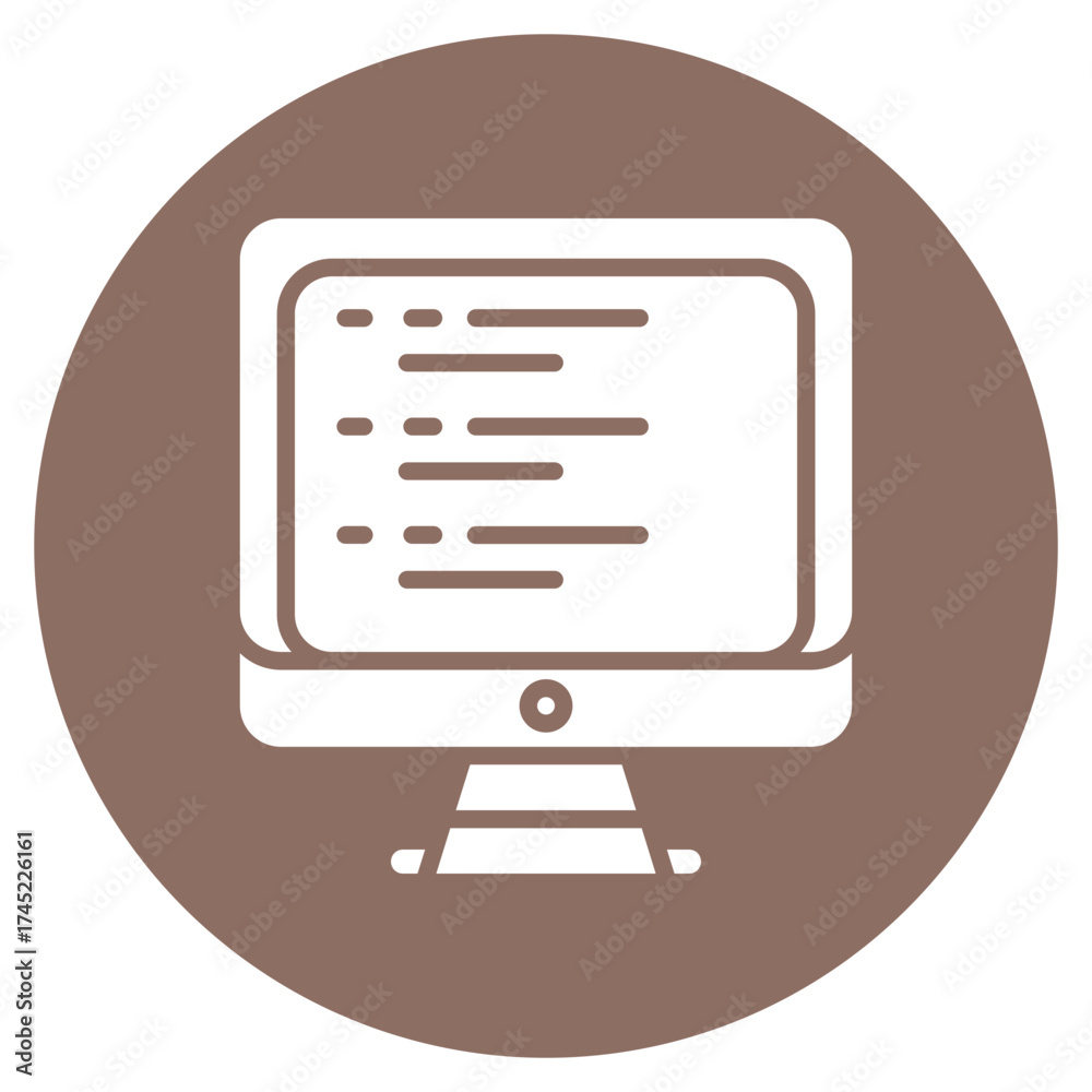 Wall mural website coding icon vector image. can be used for coding and development.