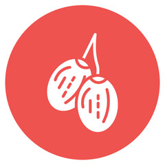 Dates icon vector image. Can be used for Fruits and Vegetables.