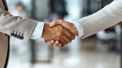 Handshake showing trust and business success