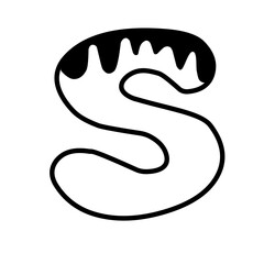 letters with snowflake outline